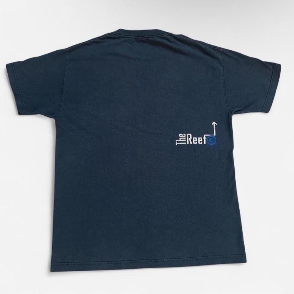 Vintage Mens Reef Navy T-Shirt with Blue Graphic - Picture 6 of 7